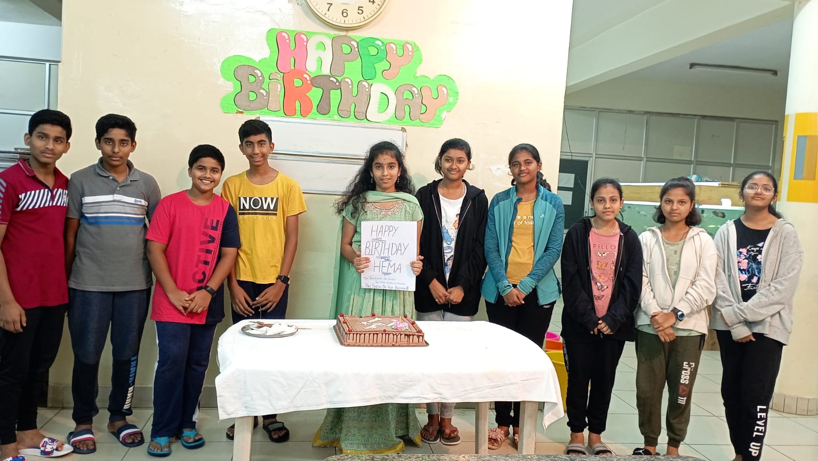 Birthday celebration od Ms Hema K of Grade IX on 01-08-2022.